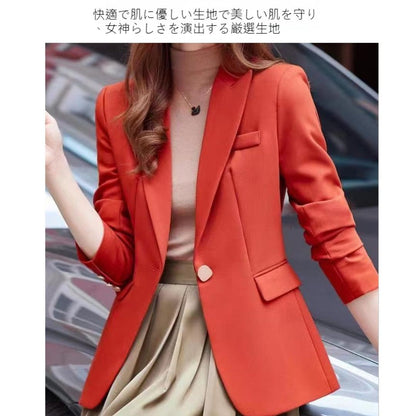 單扣修身西裝外套