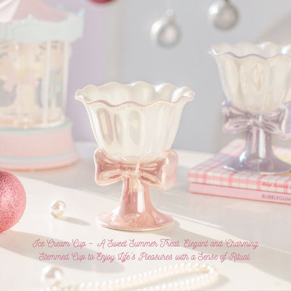 Dreamy Bow Porcelain Ice Cream Dessert Cup