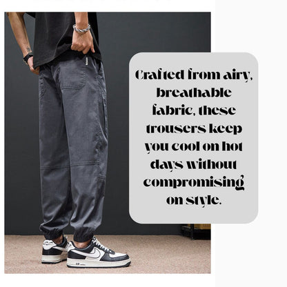 New Summer Lightweight Cuffed Trousers