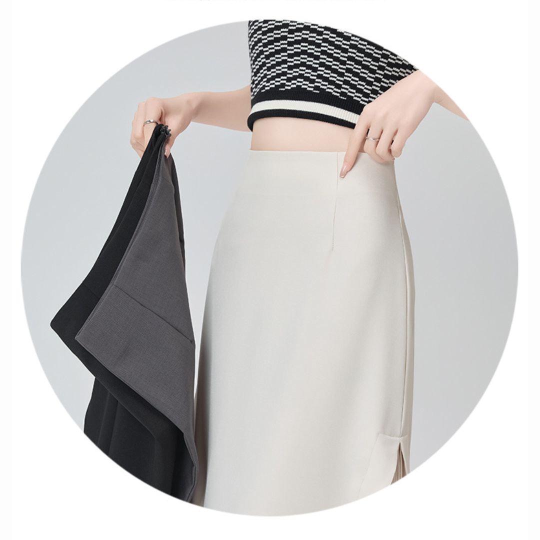 Chiffon Panel Blazer Skirt