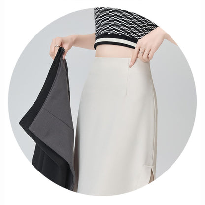 Chiffon Panel Blazer Skirt