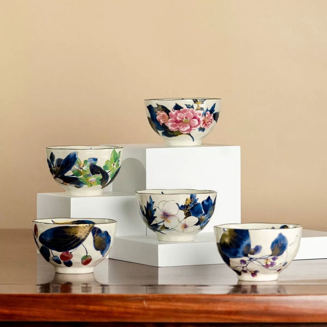Hanachitose Rice Bowl Set