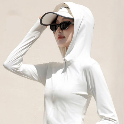 Sun-protective slim-fit sports jacket
