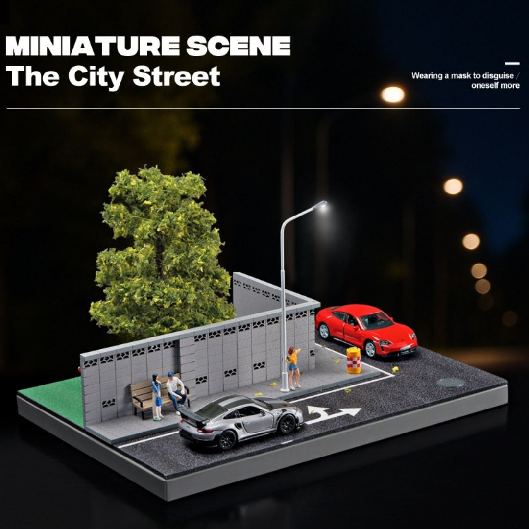 1:64 Street Lighting Scene With Perimeter Wall – Bliss Shop