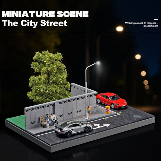 1:64 Street Lighting Scene With Perimeter Wall