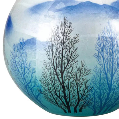 Kutani Silver Decor Tree Grove Vase