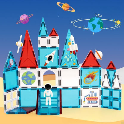 3D Stained-Glass Magnetic Building Tiles