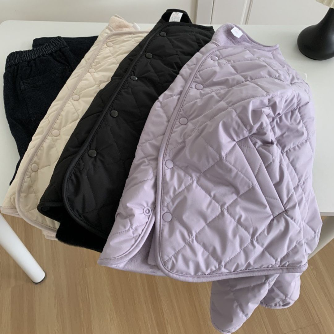 Reversible Diamond-Pattern Padded Jacket