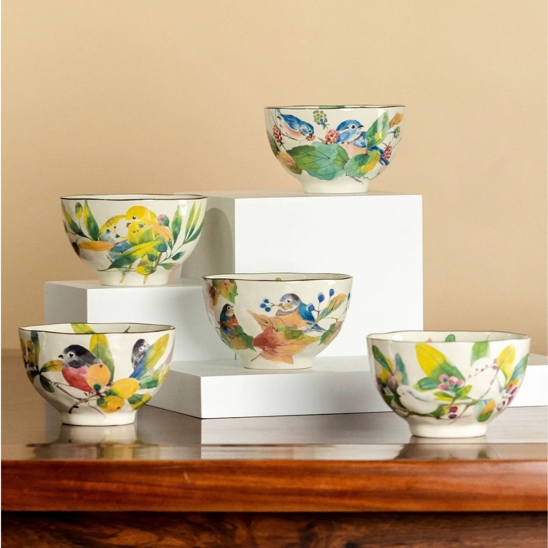 Hyakutori Rice Bowl Set