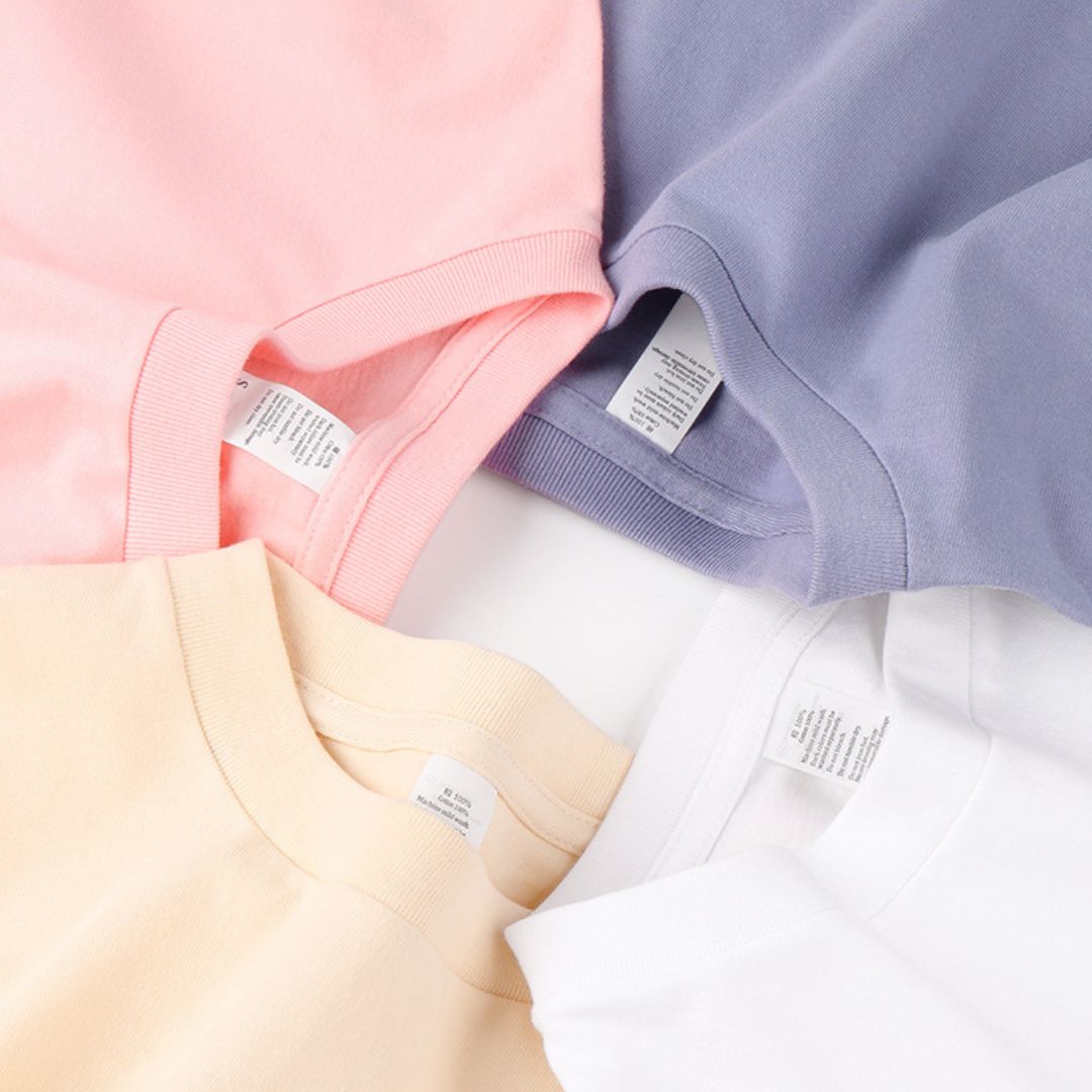 250g Plain Cotton Long-sleeved T-shirt (Min. 2 pcs)