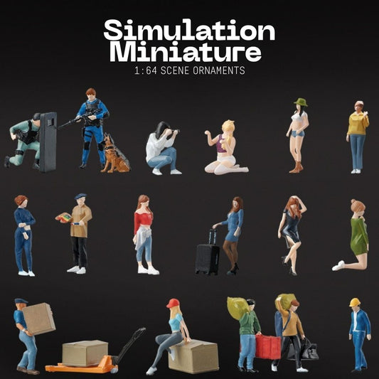 1:64 Simulation Miniature Scene Ornaments(Min. 2 pcs)