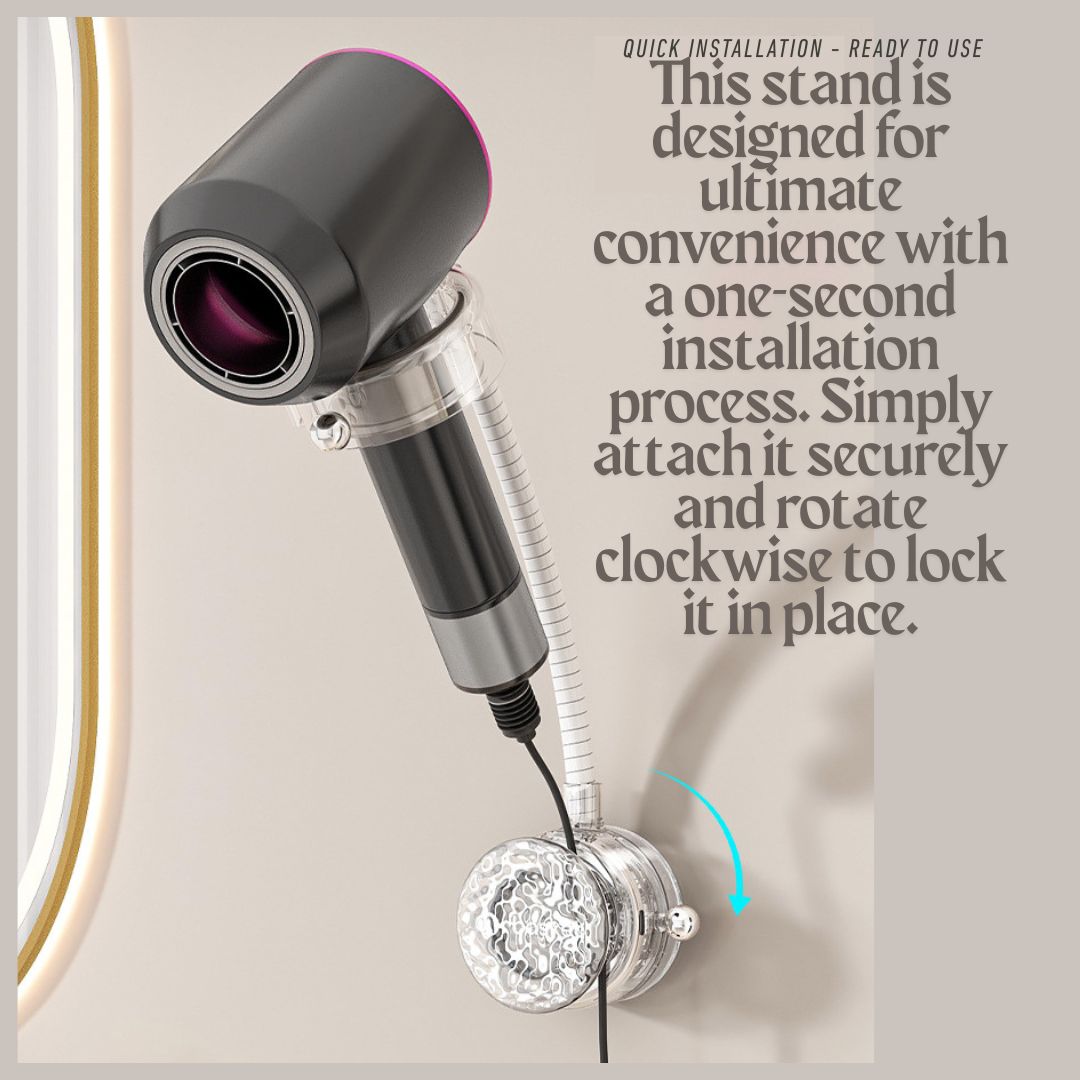 Suction Cup Lazy Hair Dryer Holder