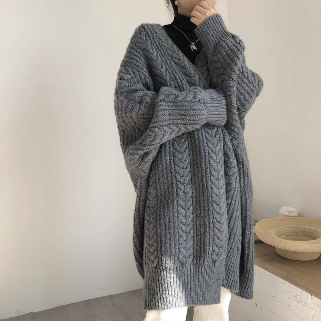 Japanese-Inspired Oversized Knit Cardigan