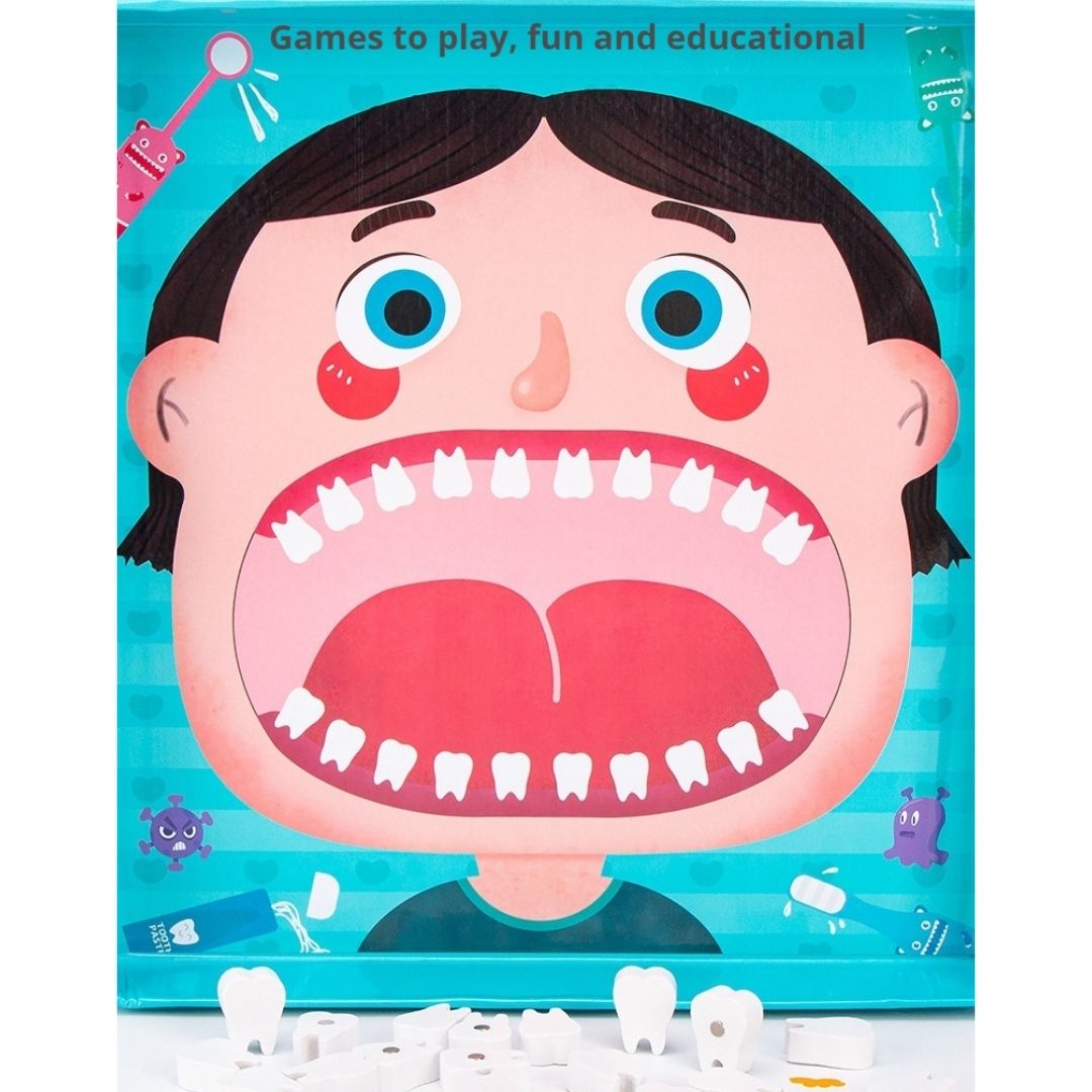 Wooden Oral Simulation Teeth Cleaning Kit