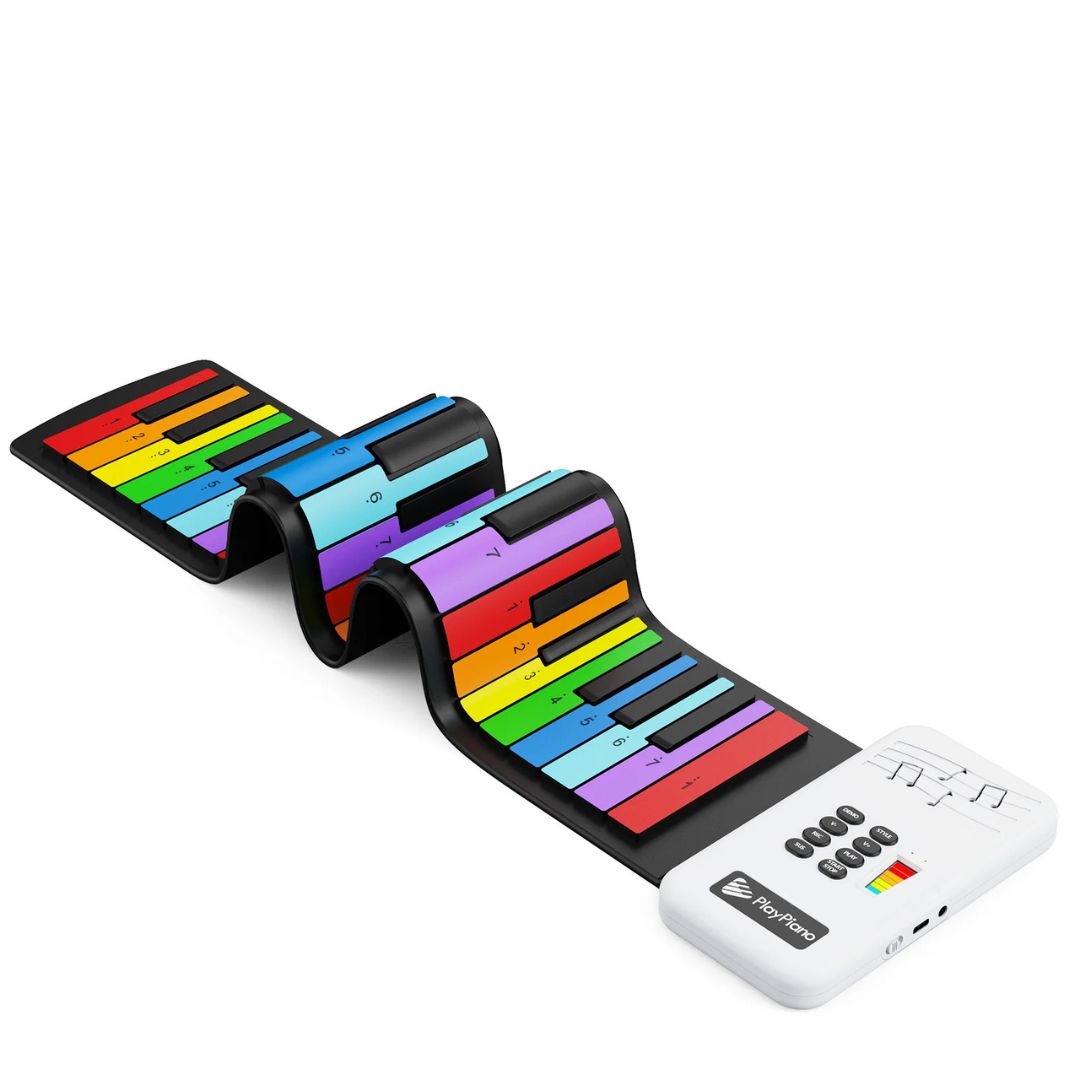 Portable Roll-Up 49-Key Rainbow Piano