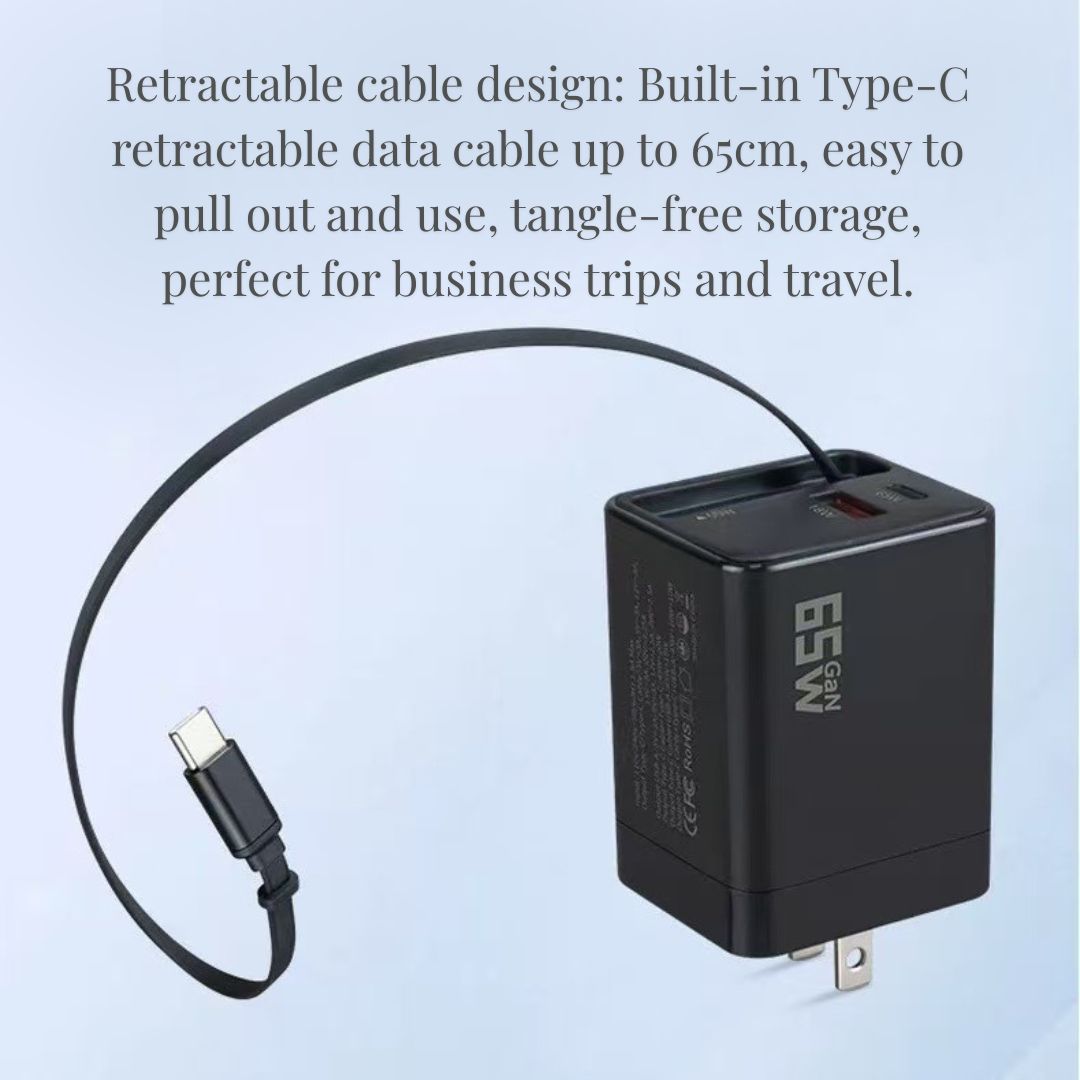 多功能伸縮線充電插頭