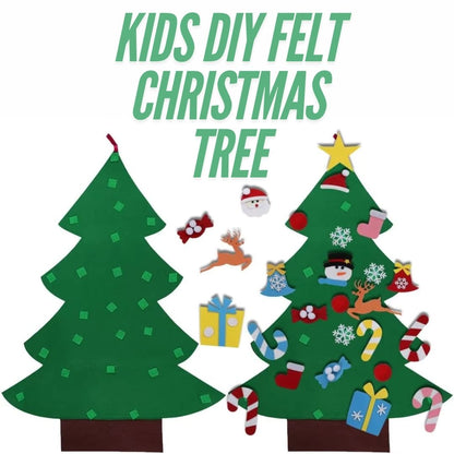 子どもが作るフェルトのクリスマスツリー