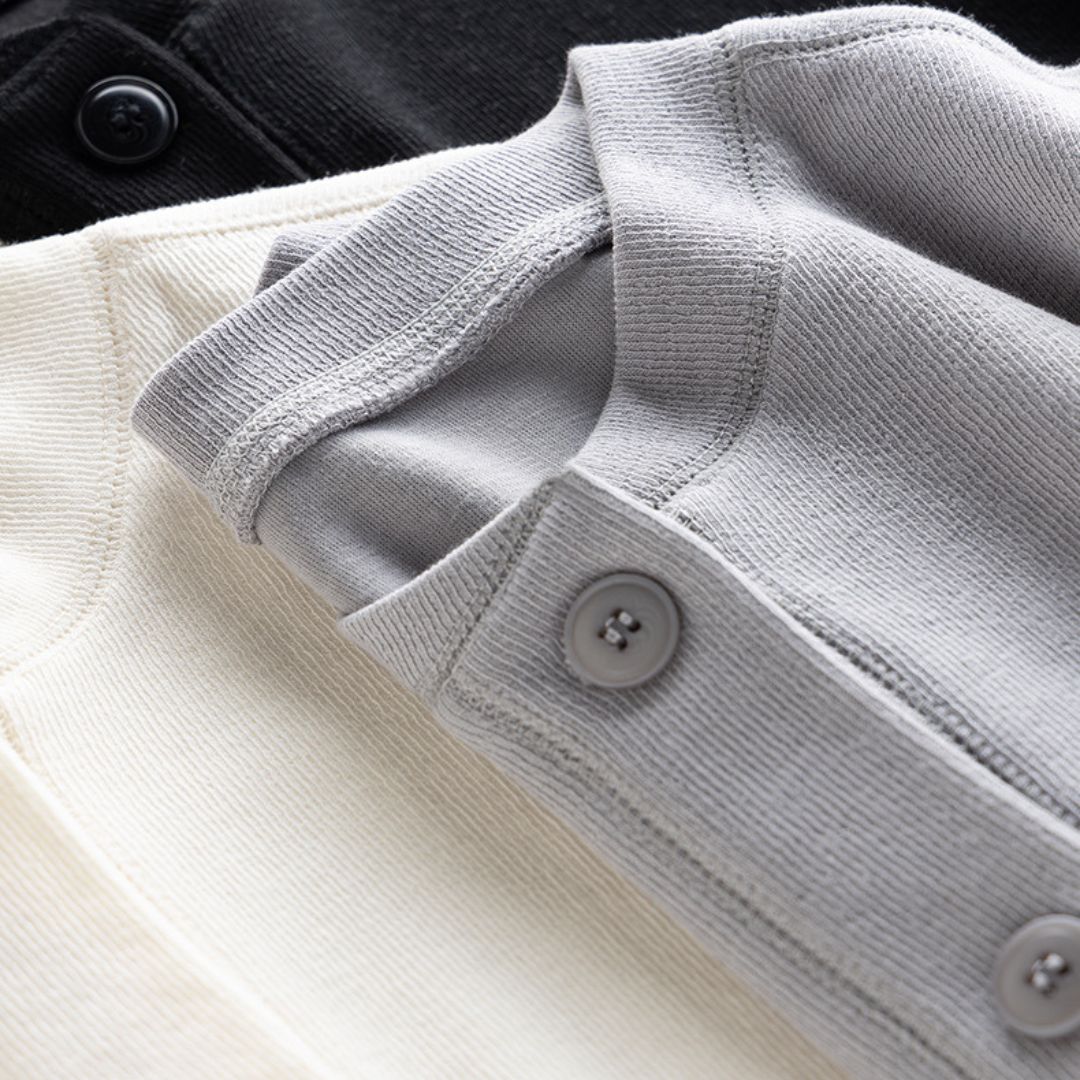 Japanese-Style Round-Neck Button Jacket