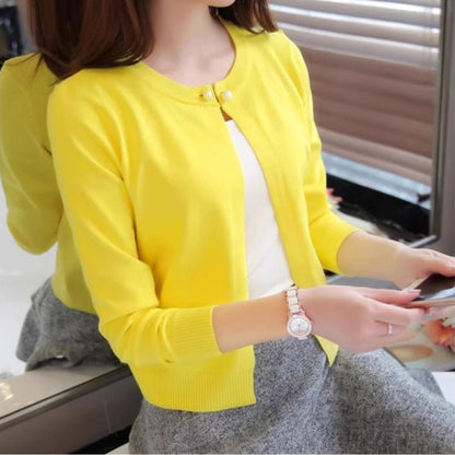 輕薄棉針織外套  