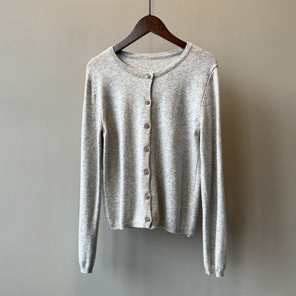 Women's Color-Block Striped Knit Round-Neck Jacket