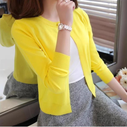 輕薄棉針織外套  