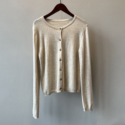 Women's Color-Block Striped Knit Round-Neck Jacket