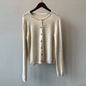 Women's Color-Block Striped Knit Round-Neck Jacket