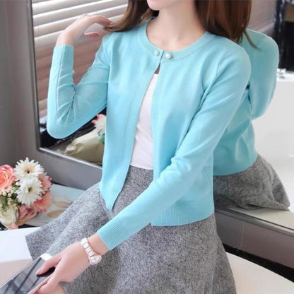 輕薄棉針織外套  