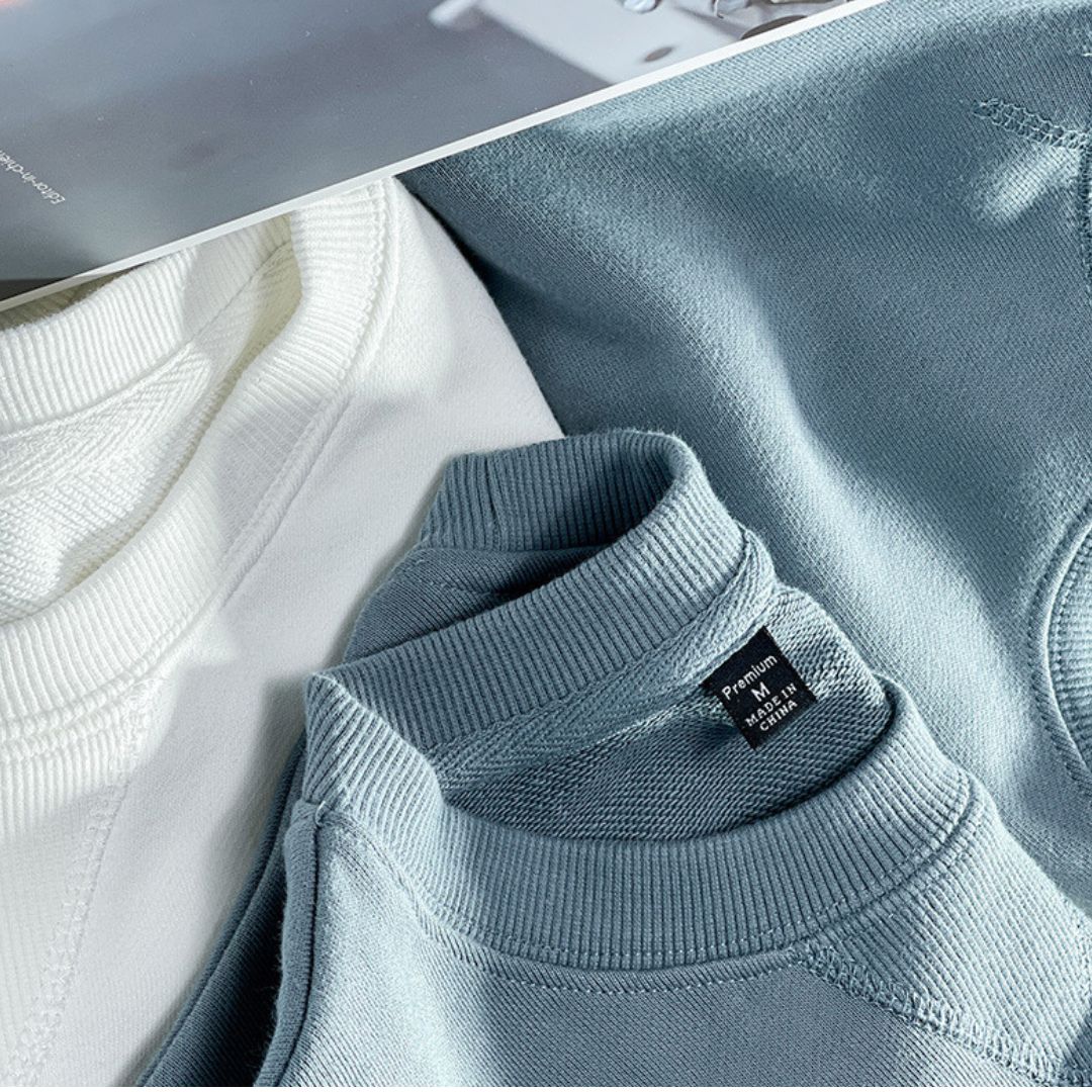 340g Solid Color Loose Sweatshirt