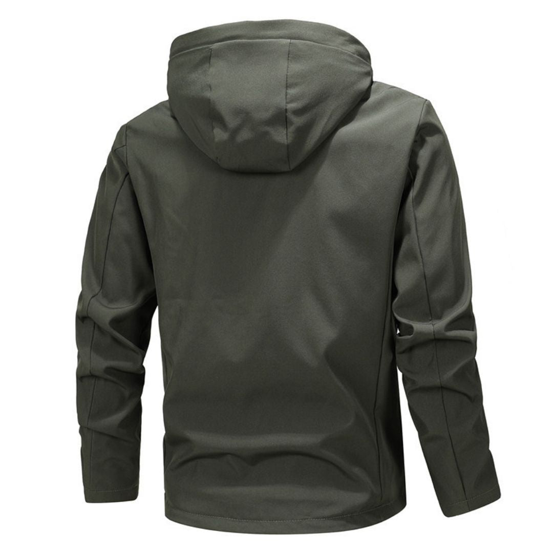 Solid Color Hooded Windbreaker