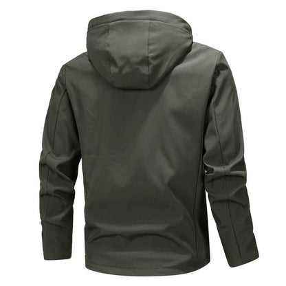 Solid Color Hooded Windbreaker