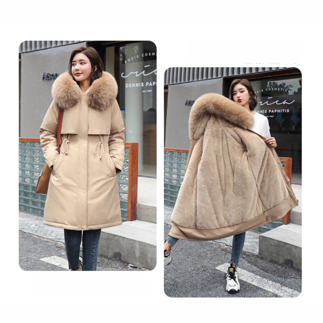 Fur Collar Fleece Lined Jacket