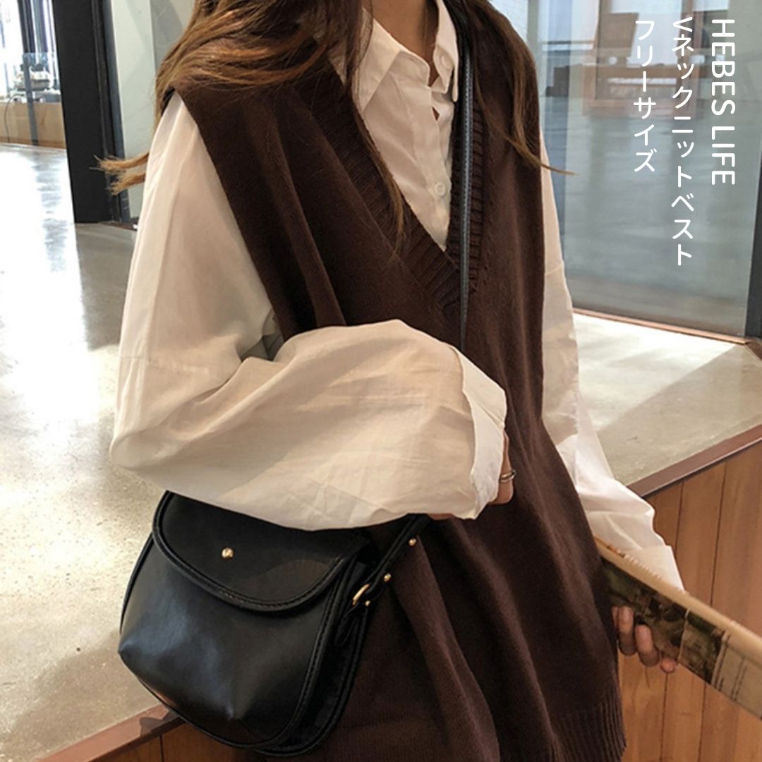 Japanese-style V-Neck Knit Vest