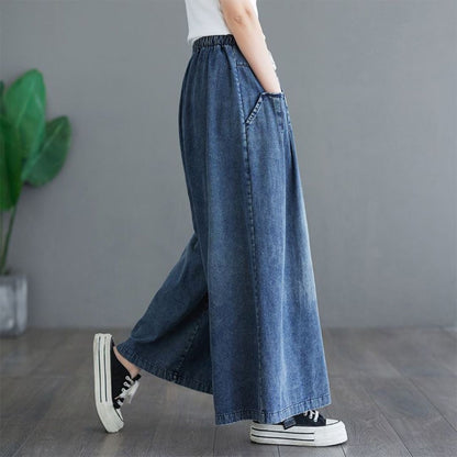 ルーズストレートデニムパンツ