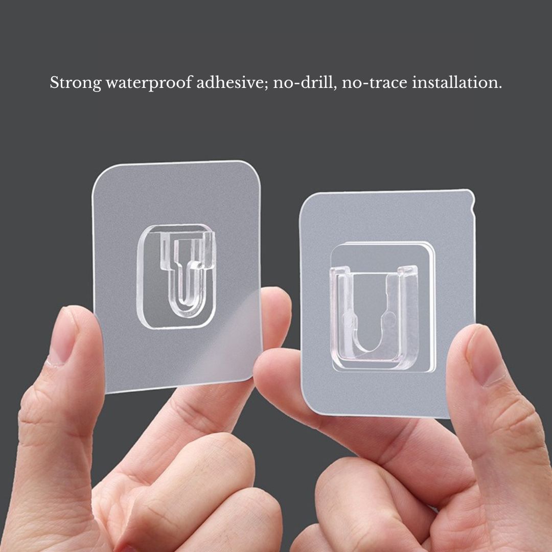 強力無痕防水掛鉤(10對入)