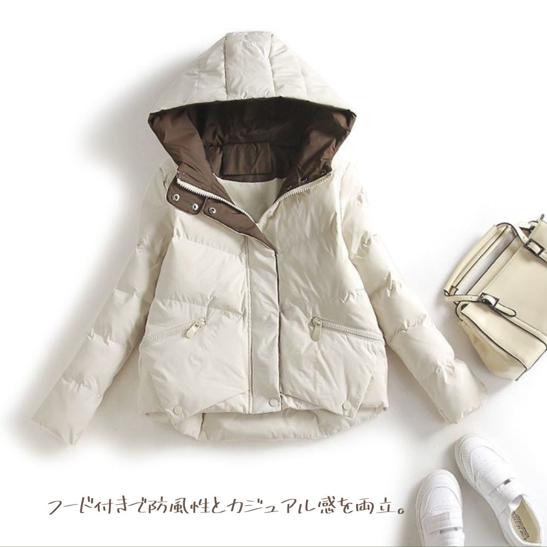 Short Hooded Cotton Jacket