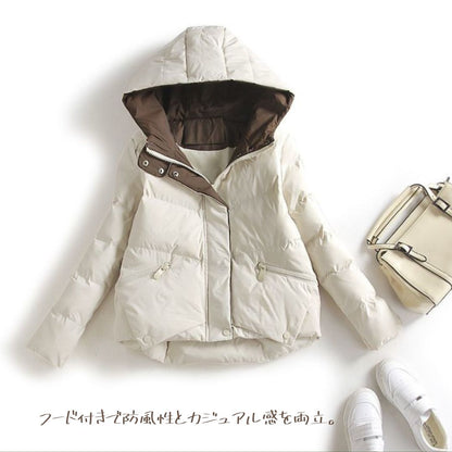 Short Hooded Cotton Jacket