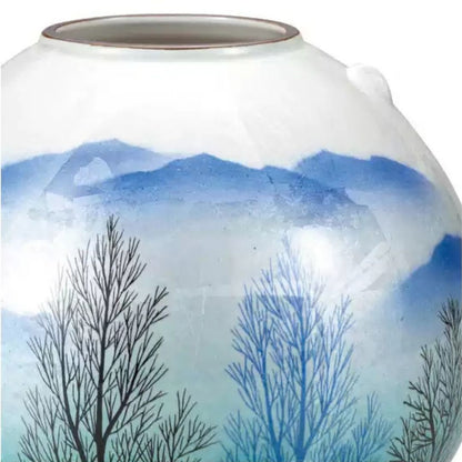 Kutani Silver Decor Tree Grove Vase