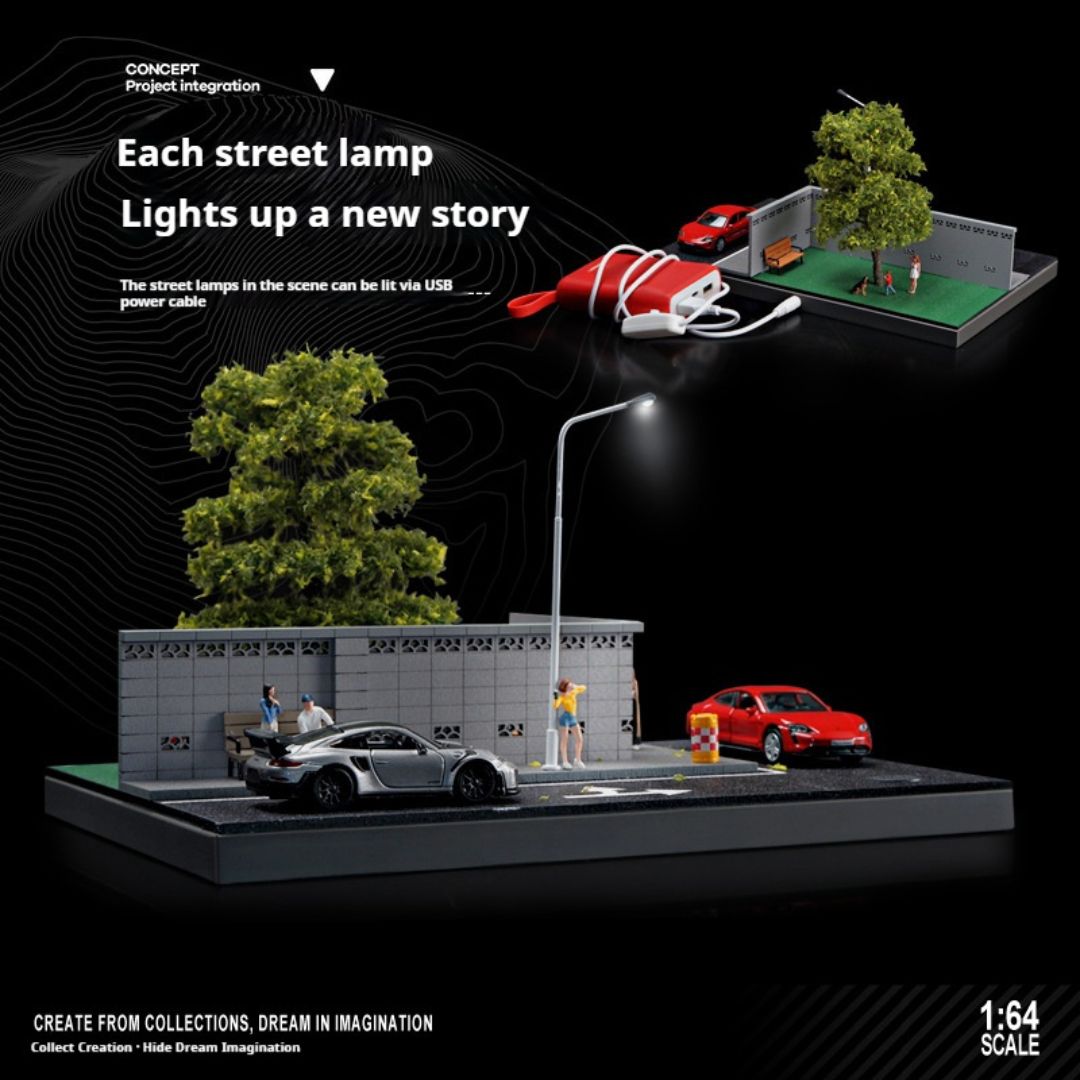 1:64 街路囲いの照明シーン