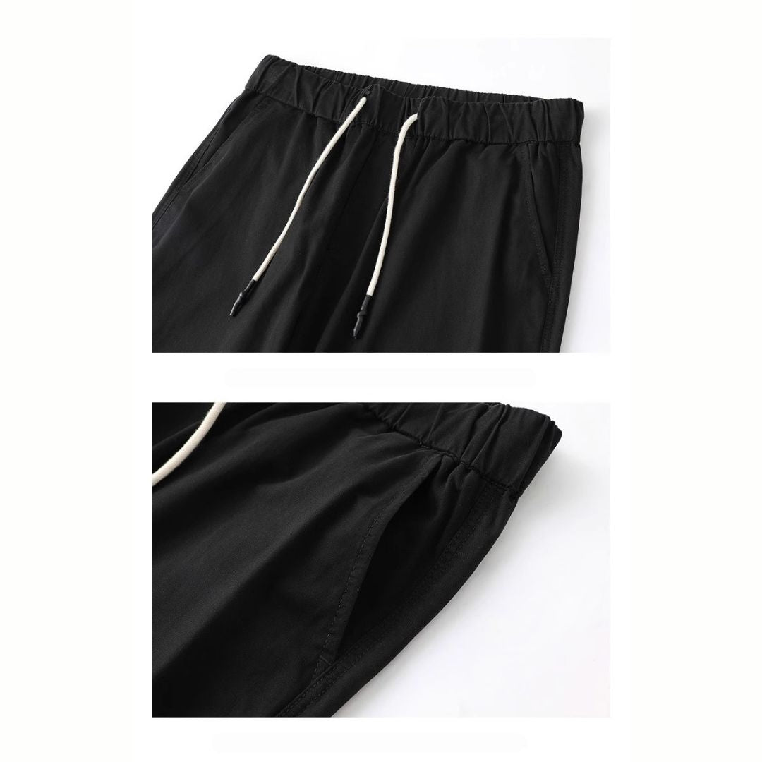 Thin Loose Tapered Cropped Pants