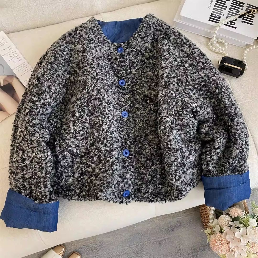 Vintage Color-Block Patchwork Loose Jacket