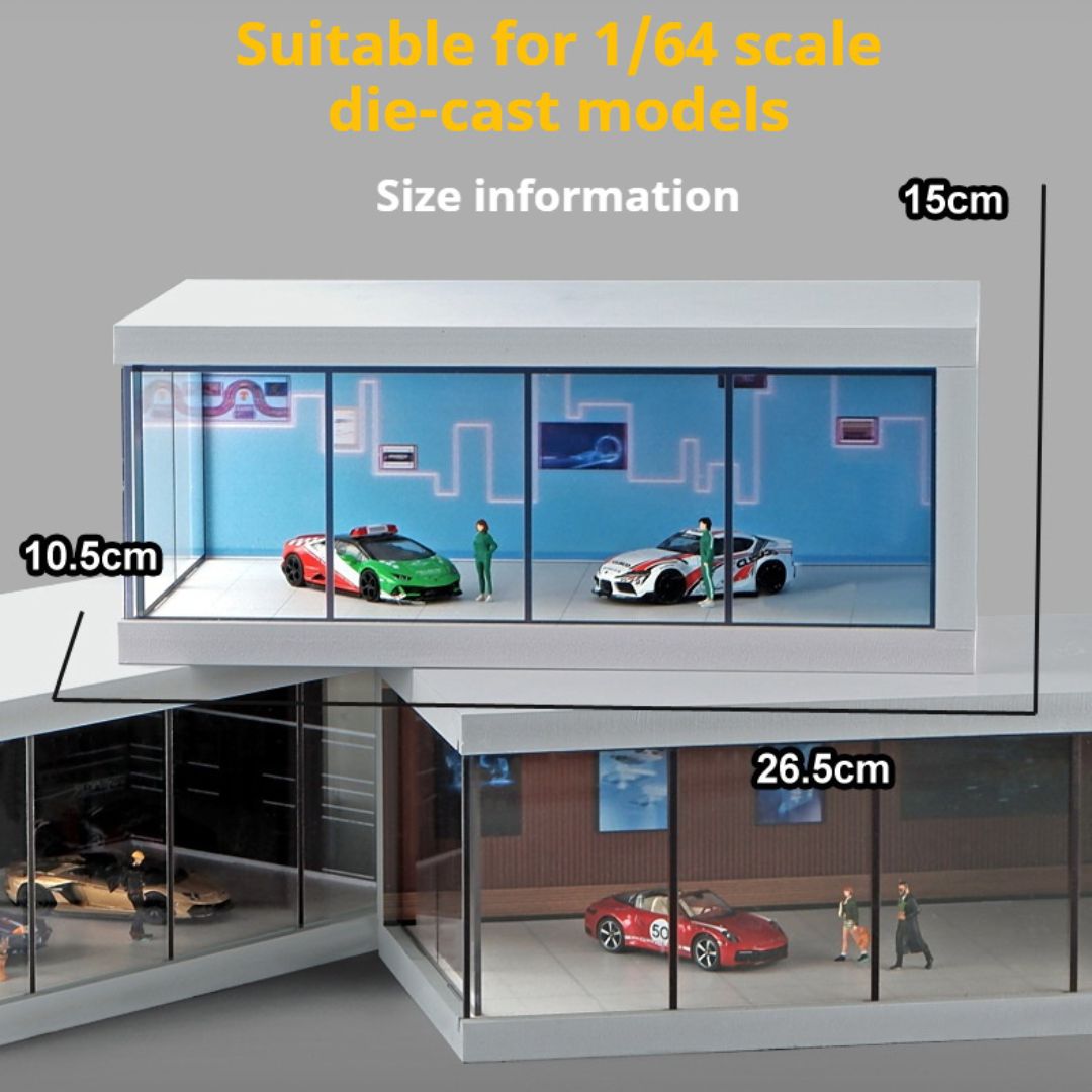 1:64 カーショールーム照明シーンボックス