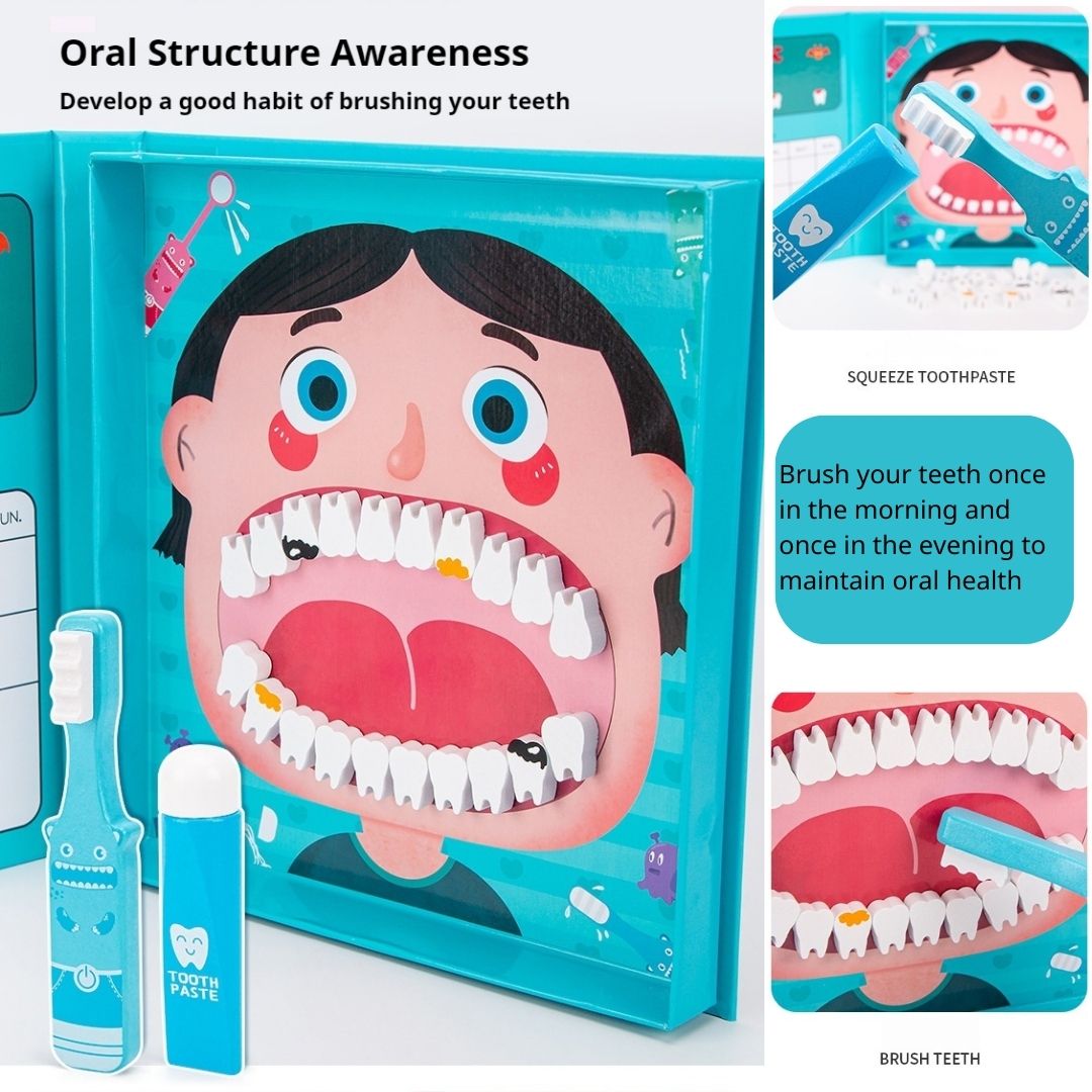 Wooden Oral Simulation Teeth Cleaning Kit