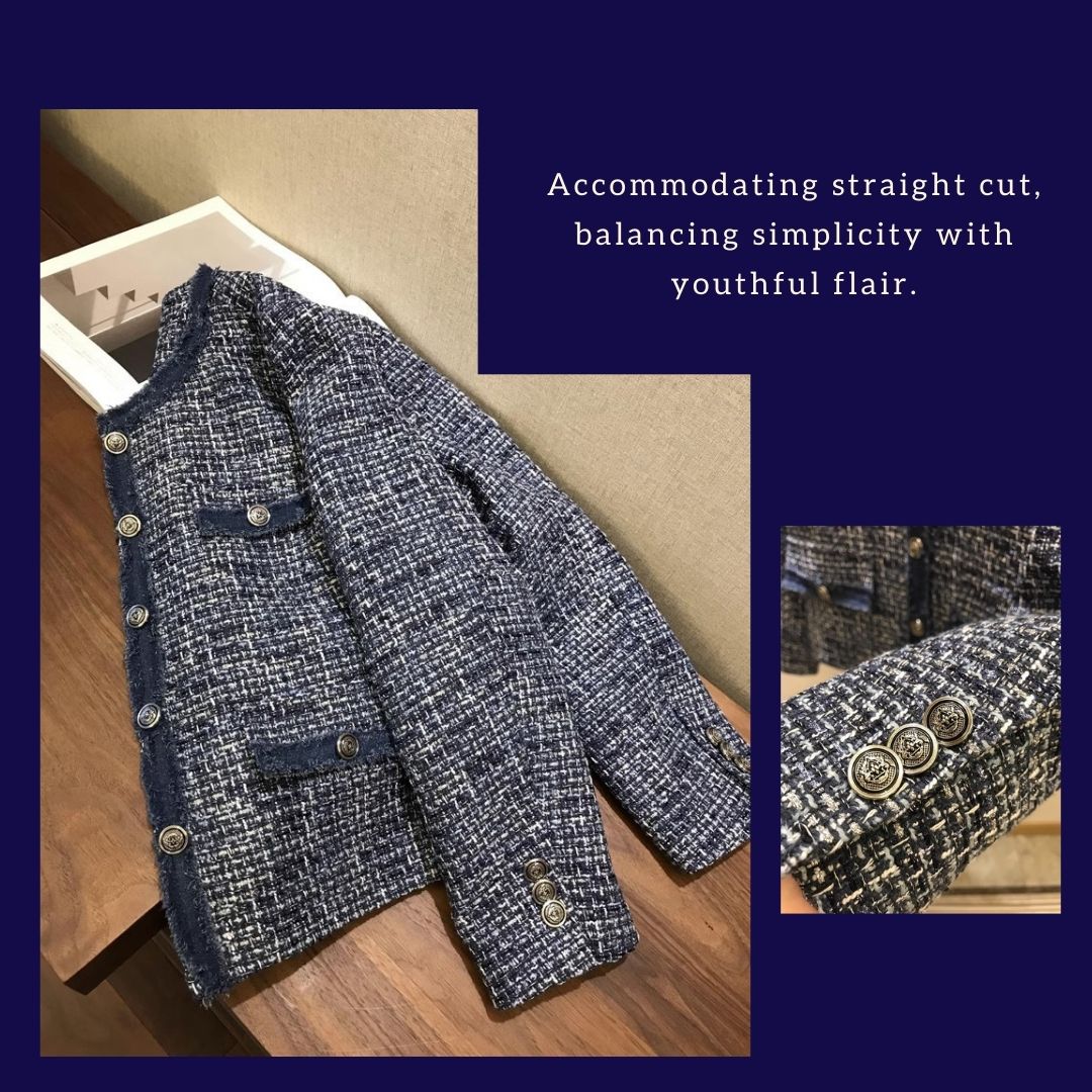 Patchwork Denim Woven Short Jacket