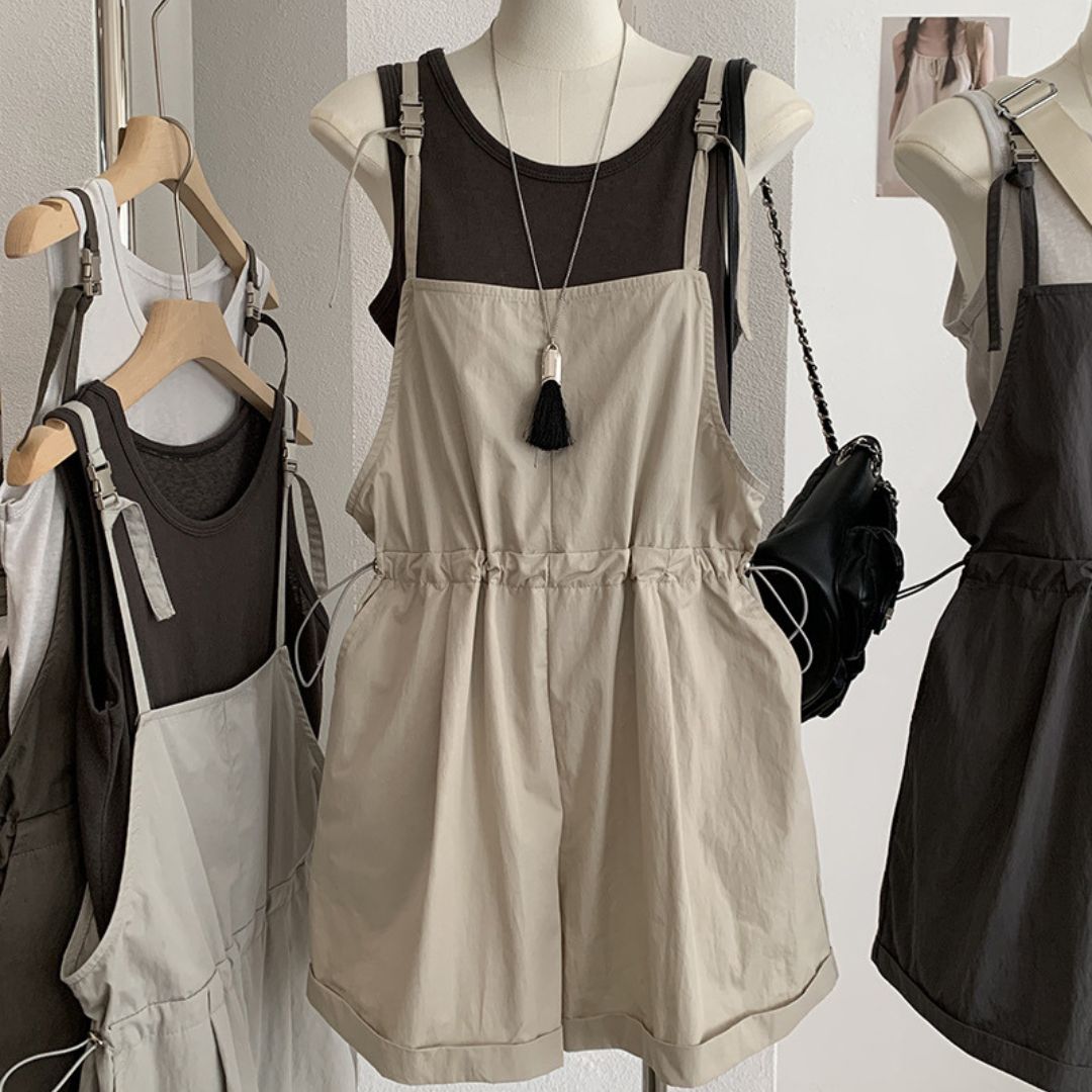 Vest + Camisole Jumpsuit Two Piece Set