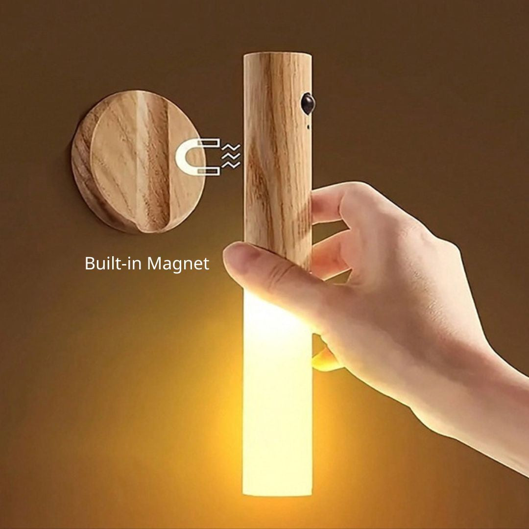 木製モーションセンサー磁気ナイトライト