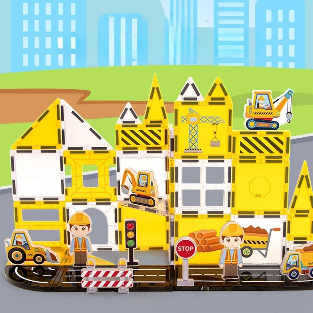 3D Stained-Glass Magnetic Building Tiles