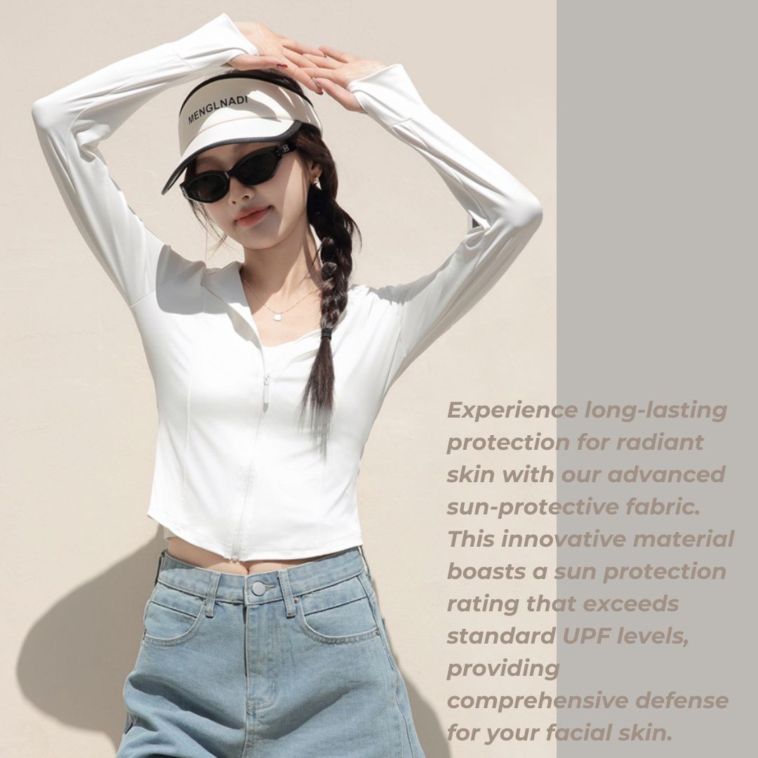 Sun-protective slim-fit sports jacket