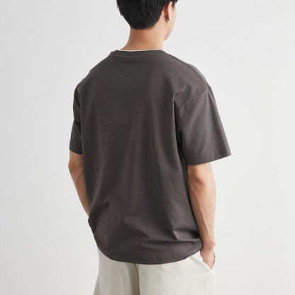 コントラストエッジレター刺繍Tシャツ
