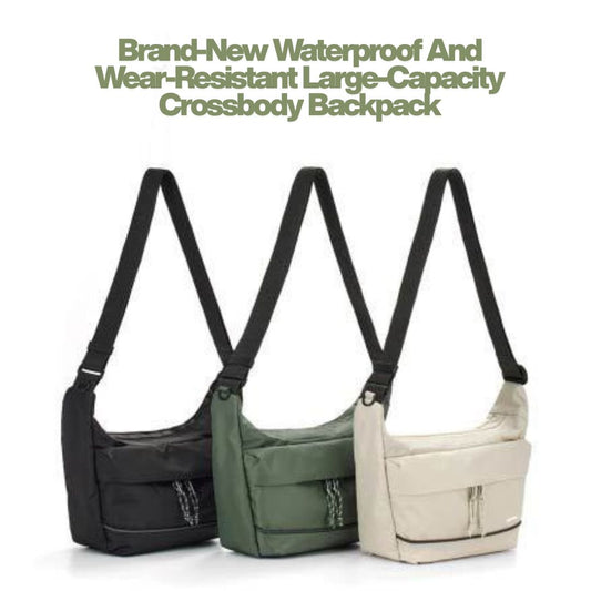 Brand-New Waterproof And Wear-Resistant Large-Capacity Crossbody Backpack